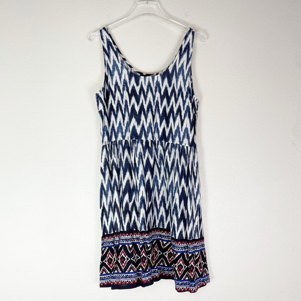 New 5th & Love Dress Womens XL Mini Boho Indie Ikat Casual Lightweight Summer